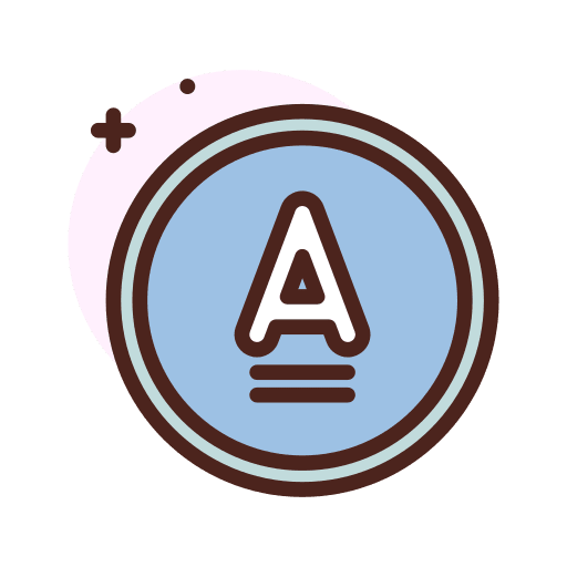 Letter a letter a sign compatible icon
