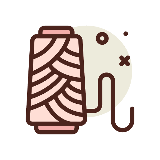 Cotton fashion hobbies and free time thread spool icon