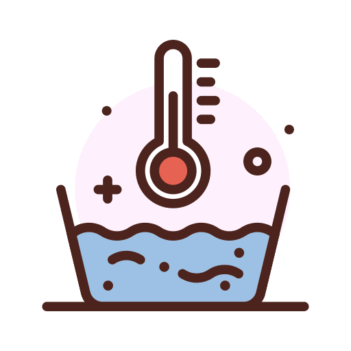 Temperature water hot wash icon Temperature water hot wash icon