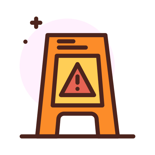 Warning warning signaling wet floor icon Warning warning signaling wet floor icon