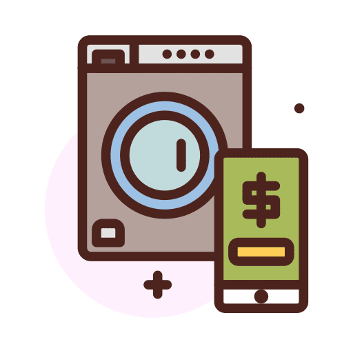 Washing machine washing machine payment mobile icon Washing machine washing machine payment mobile icon