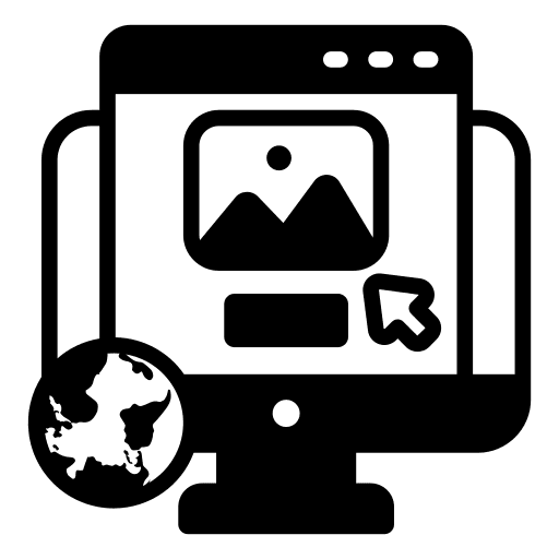 Blog ad seo and web page website content icon