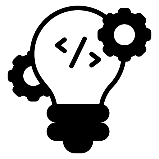Concept technology innovation project management icon