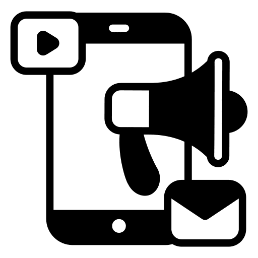 Digital advertising multimedia marketing ui icon