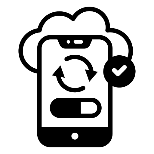 Mobile sync synchronize seo and web mobile sync icon