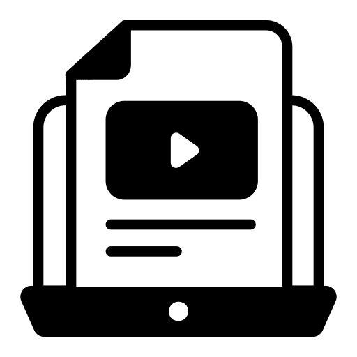 Video advertising file document archive icon
