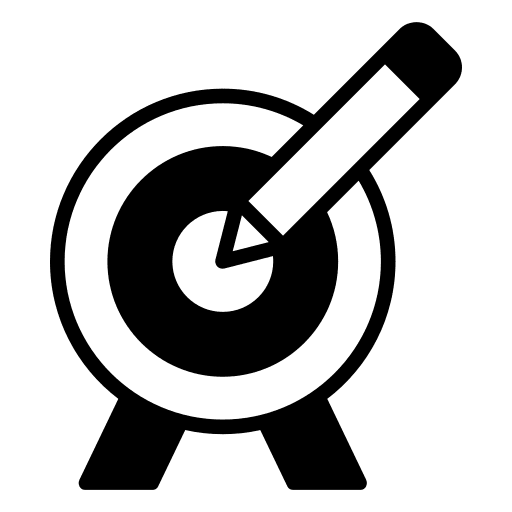 Target challenge goal arrow icon