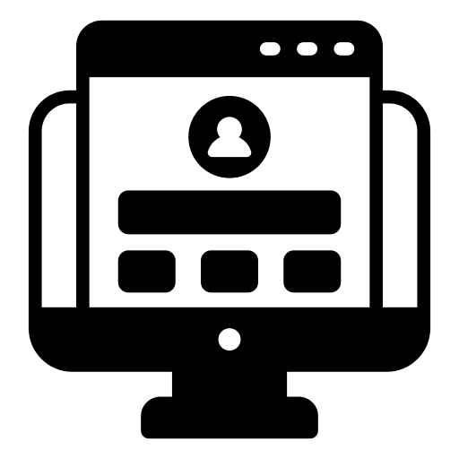 Web page seo and web user browser icon