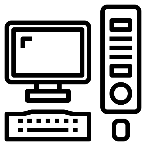 Computer set computer set tower keyboard icon