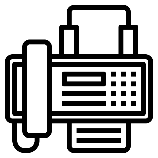 Fax machine phone call communications technology icon