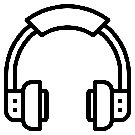 Headphones multimedia audio sound icon