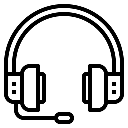 Headphones telemarketer communications customer service icon Headphones telemarketer communications customer service icon