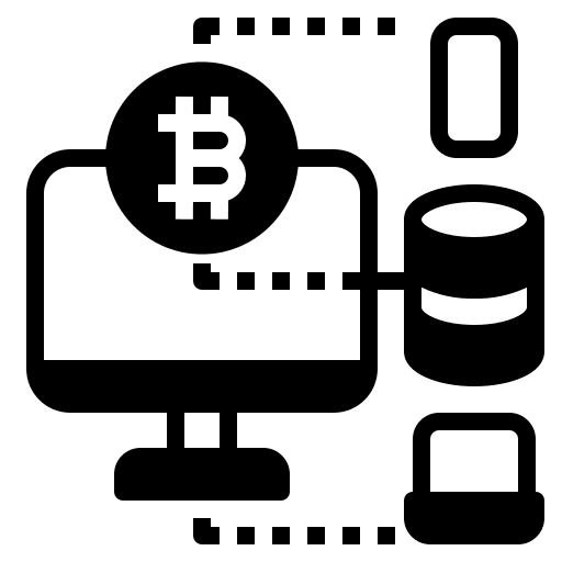 Data network big data business and finance network icon Data network big data business and finance network icon