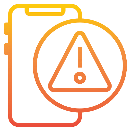 Alert electronics smartphone ui icon Alert electronics smartphone ui icon