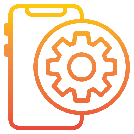 Configuration electronics metal gear configuration icon
