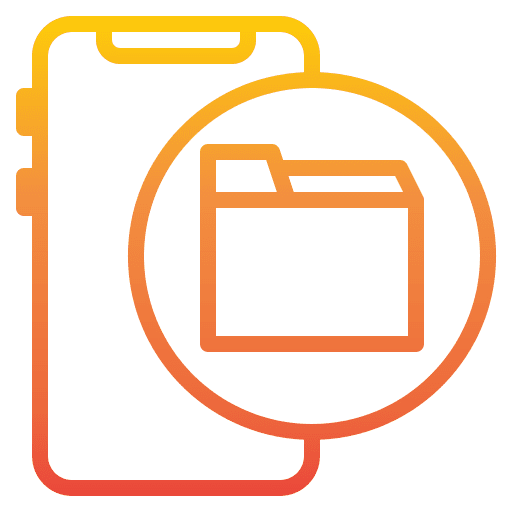 Folder smartphone files and folders data icon Folder smartphone files and folders data icon