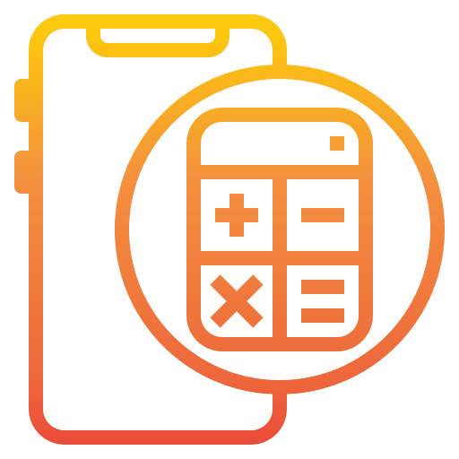 Calculator electronics education mobile application icon Calculator electronics education mobile application icon