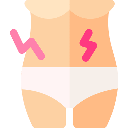 Pain period body healthcare and medical icon
