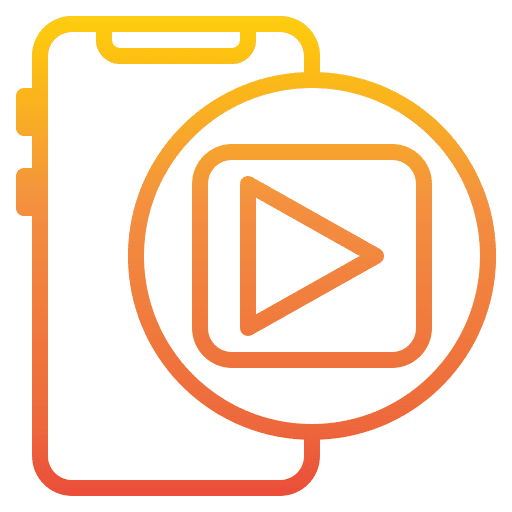 Play smartphone movie video player icon Play smartphone movie video player icon