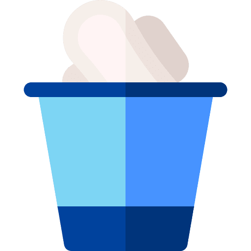 Bin litter period menstruation icon Bin litter period menstruation icon