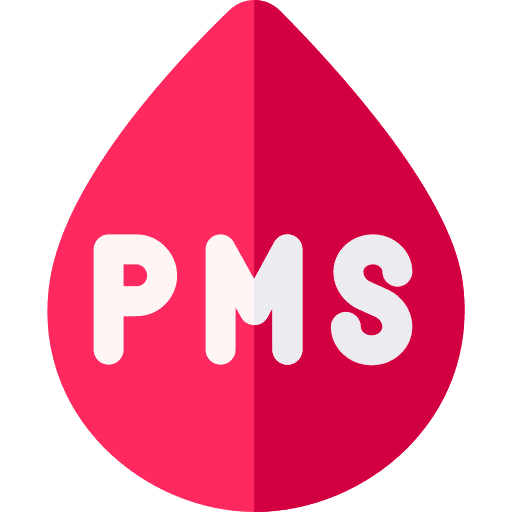 Pms pms healthcare and medical premenstrual syndrome icon