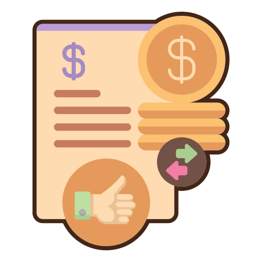 Account receiving accounting business and finance icon