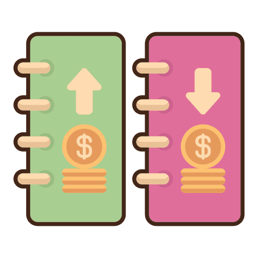 Bookkeeping entry budget financial icon