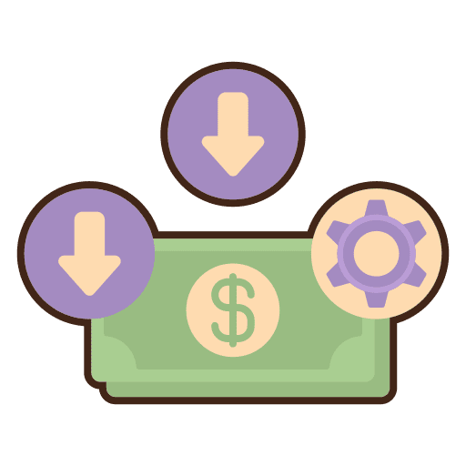 Expenses accounting execute operations icon