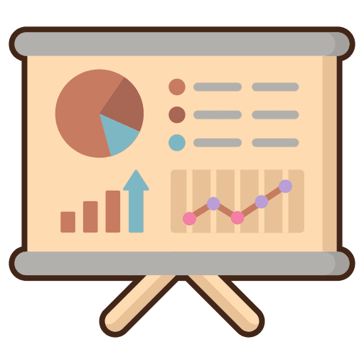 Financial database planing case study business and finance icon