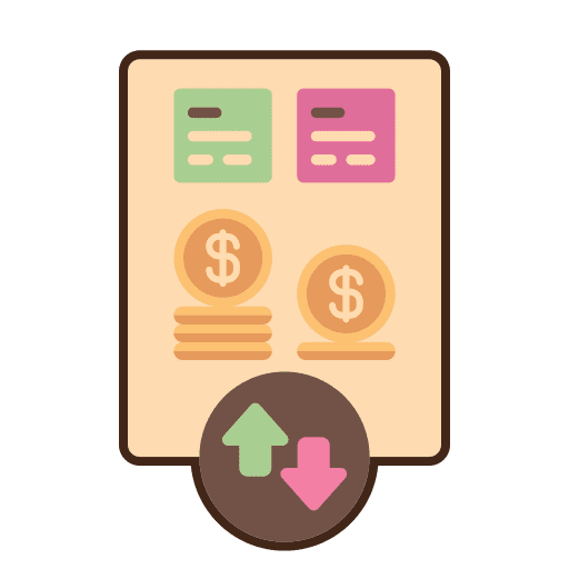Cash flow budget administration financial icon