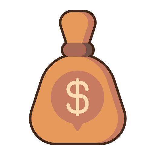 Money bag business finance banking icon