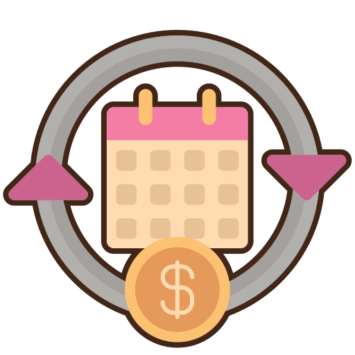 Period schedule accounting time icon