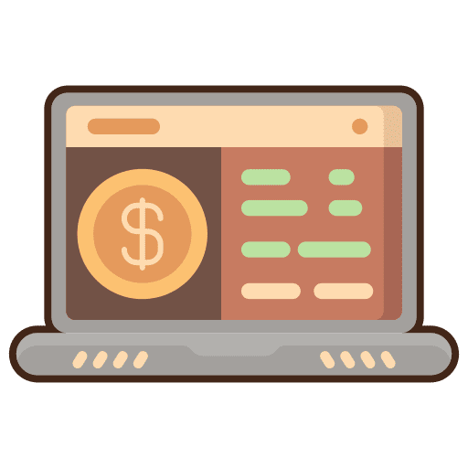Systems information management systems financial icon