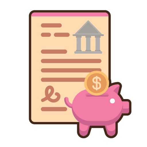 Bank account accountant banking business icon