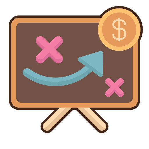 Business plan business data budget icon