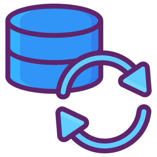 Backup restore database sync icon