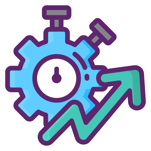 Efficiency clock efficiency time management icon