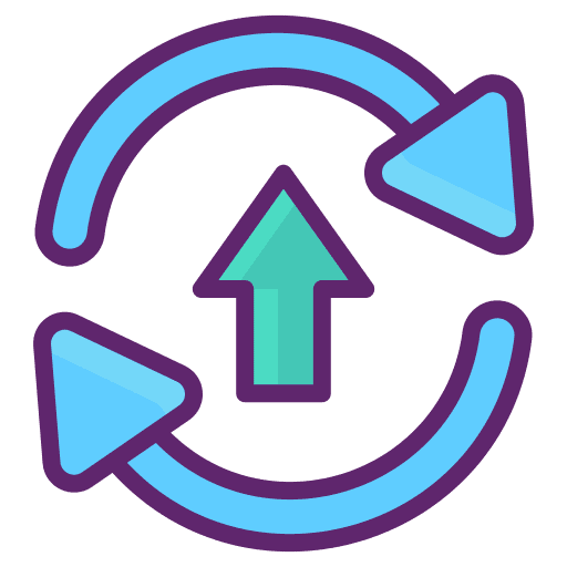 Improvement arrows increase business and finance icon