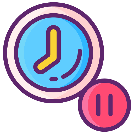 Procrastination lazy time clock icon