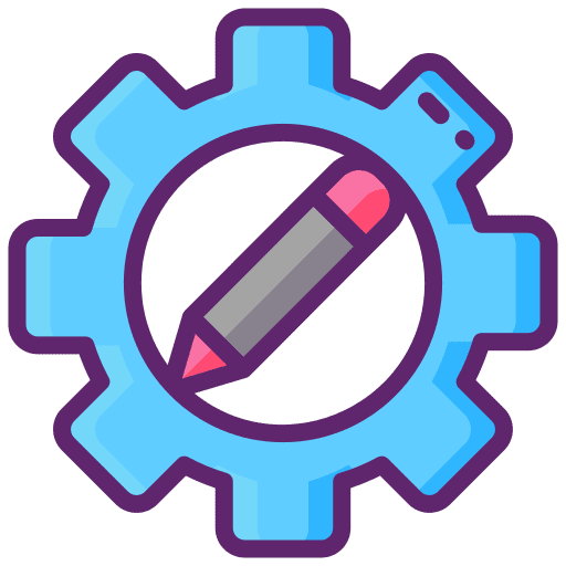 Productivity gear efficiency setting icon