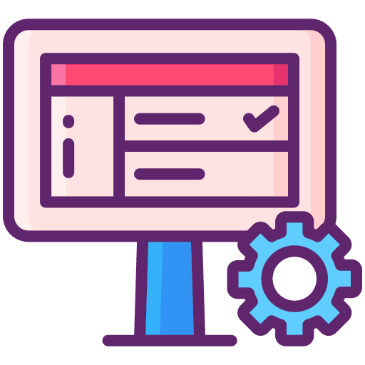 Productivity monitor efficiency seo and web icon