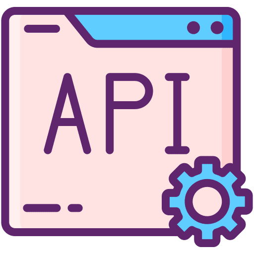 Api web programming gear seo and web icon