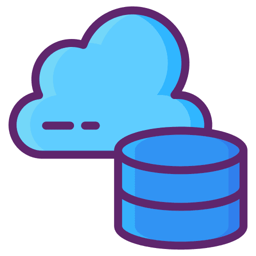 Cloud storage database cloud computing cloud storage icon