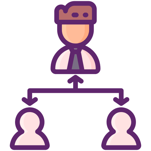 Delegate delegate employee assign icon