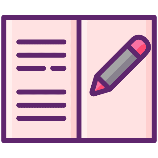Diary pencil education diary icon