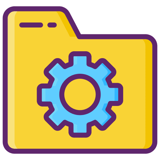 Folder folder setting data storage icon