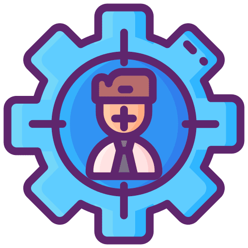 Management marketing management customer icon