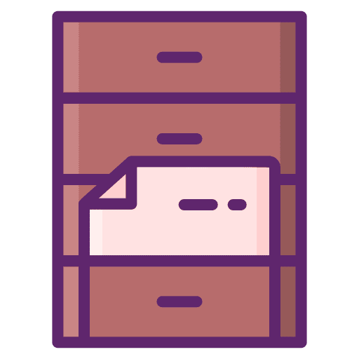 Filing cabinet office material filing cabinet document icon
