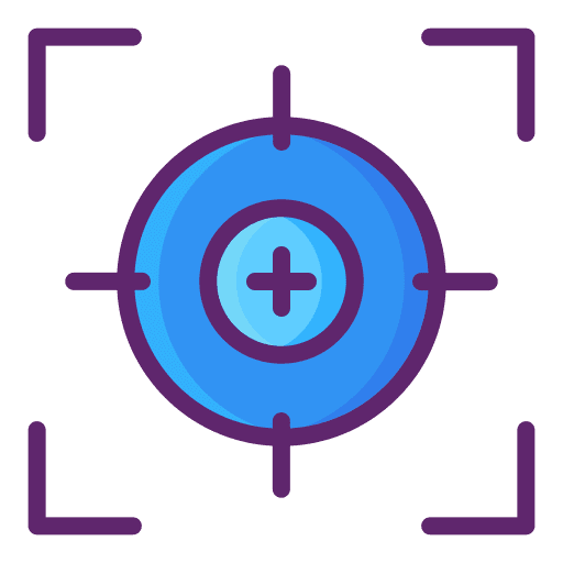 Focus aim business and finance goal icon
