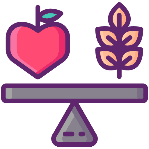 Healthy food diet balance vegan icon